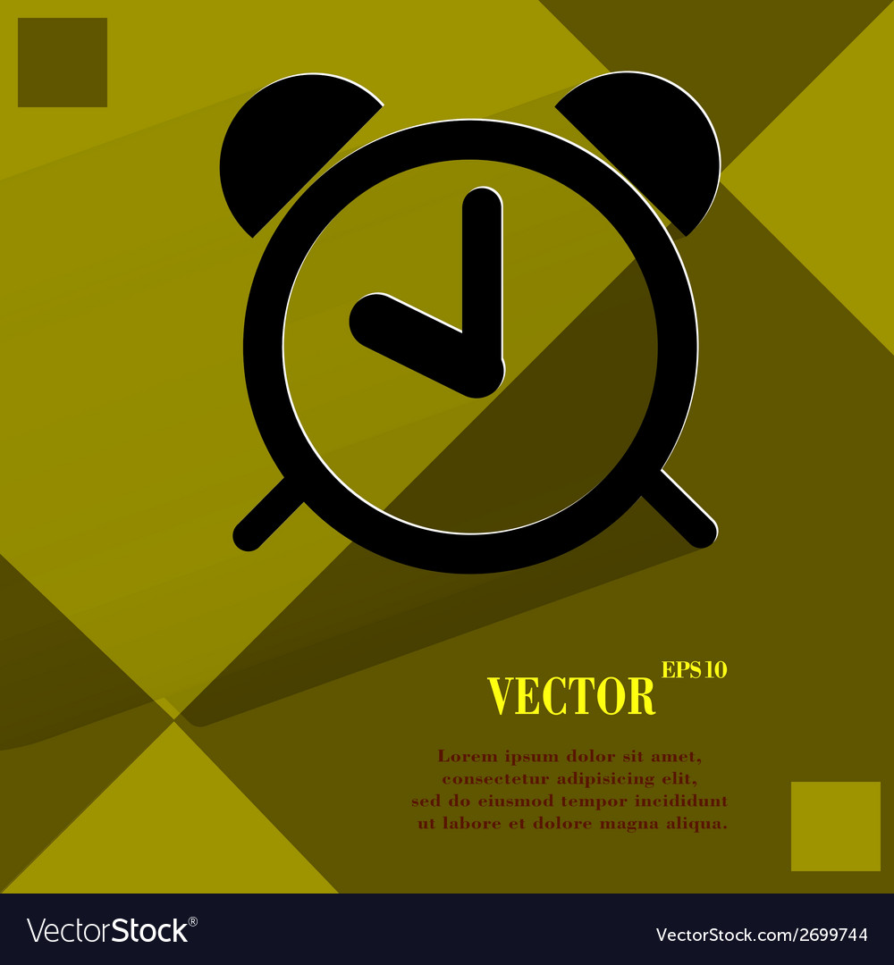 Alarm clock flat modern web design