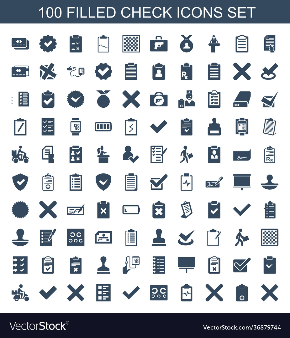 Check icons Royalty Free Vector Image - VectorStock
