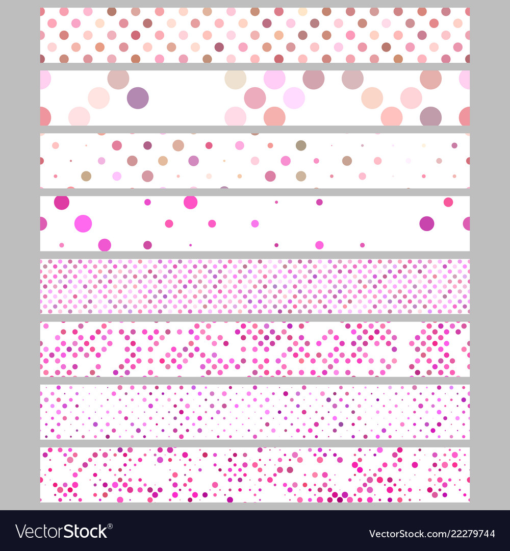 Color abstract dot pattern rectangular web banner