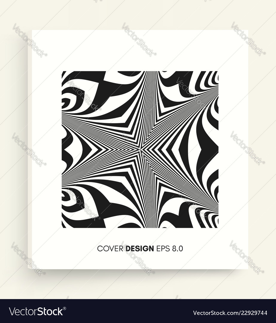 Cover design template black white design Vector Image