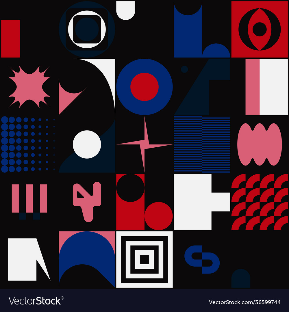 Deconstructed abstract pattern design