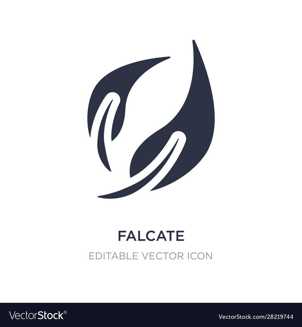 Falcate icon on white background simple element