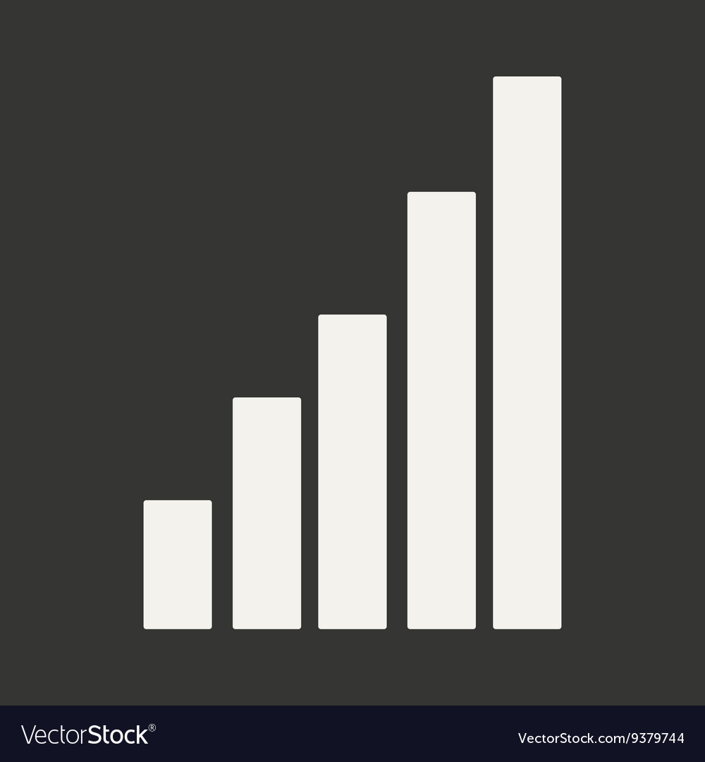 Flat in black and white mobile application chart