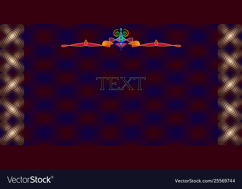 Frame for text in style east ornament