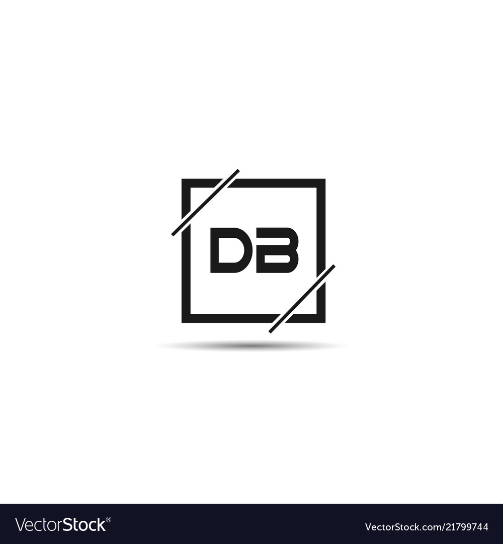 Initial letter db logo template design vector image Initial letter db logo template design