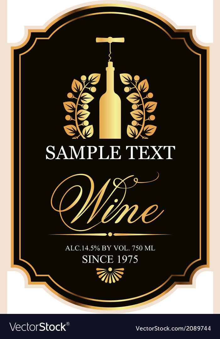 Label for wine Royalty Free Vector Image - VectorStock