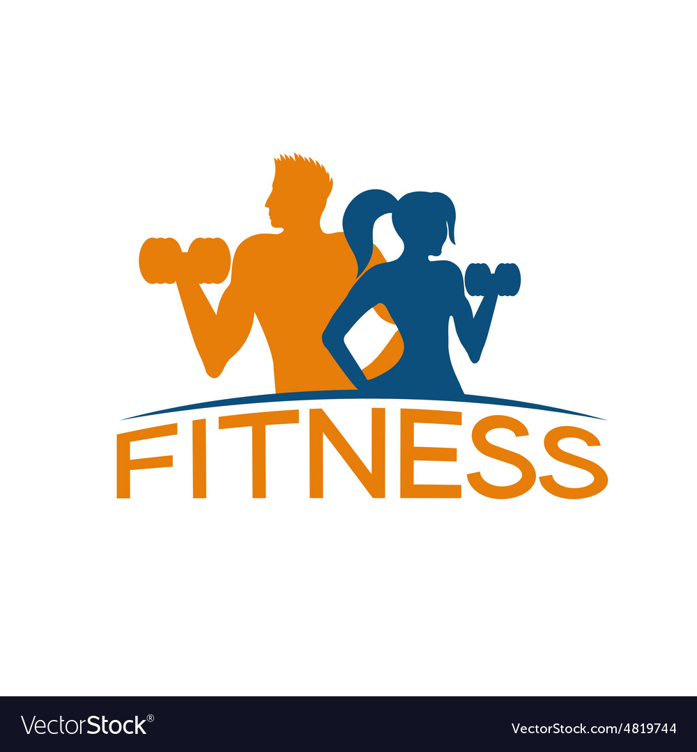 Man and woman of fitness silhouette character Vector Image