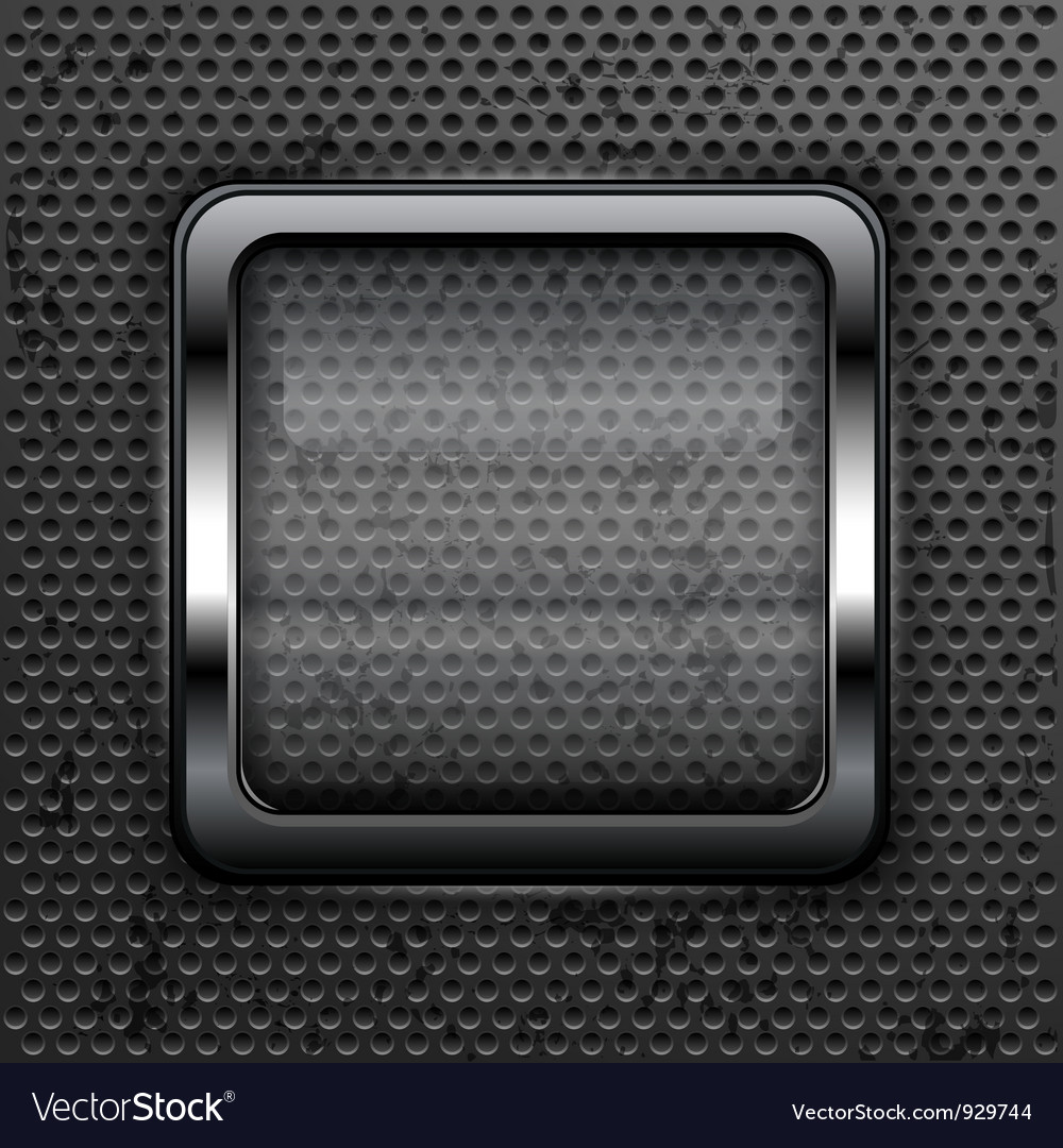 Metallic Mesh Button on Dark Background