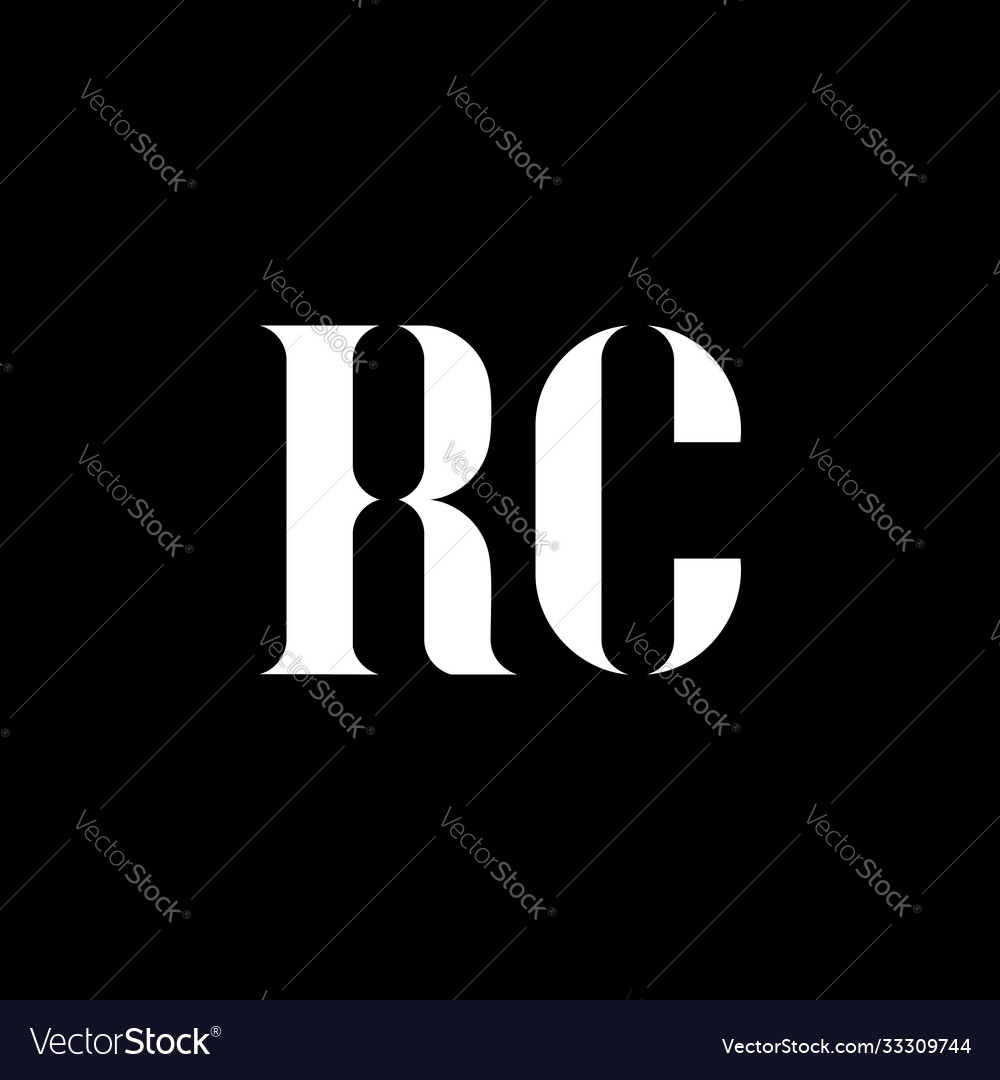 Rc r c letter logo design initial