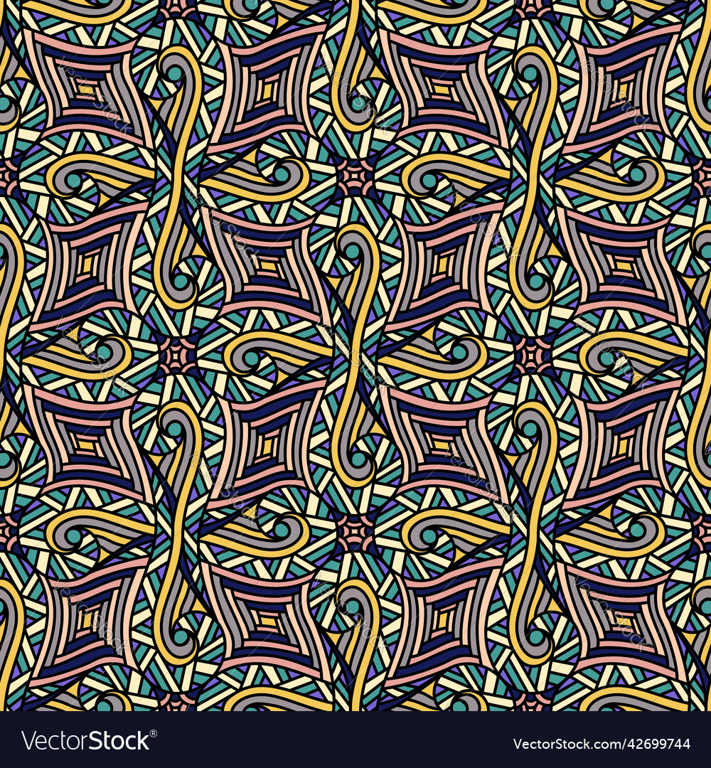 Seamless colorful pattern of lines art print