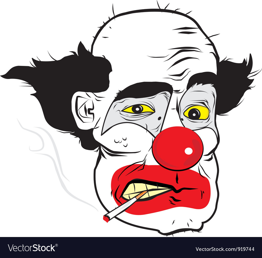 Smiling Clown with Smoke