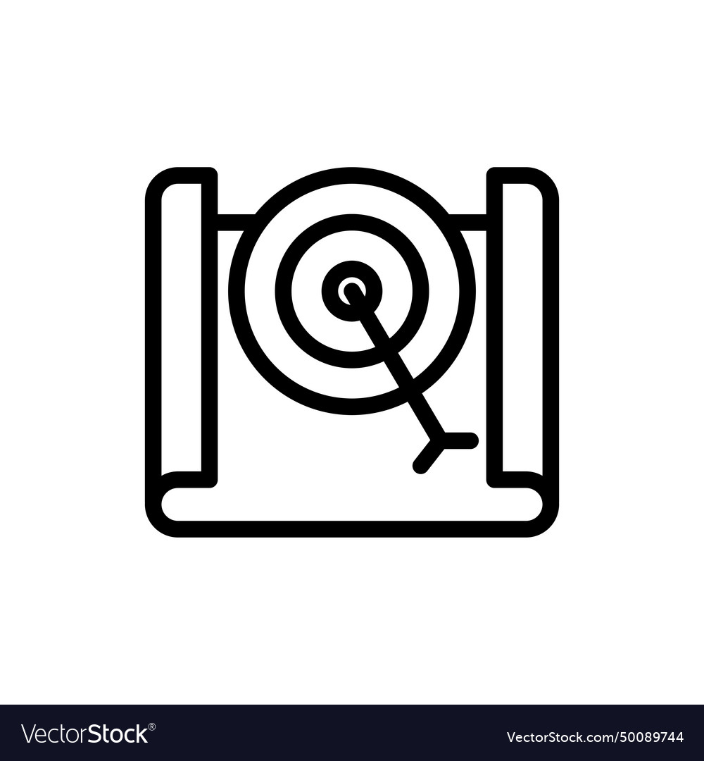 Target project development icon with black Vector Image