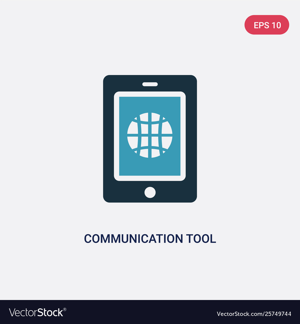 Two color communication tool icon from web vector image Two color communication tool icon from web