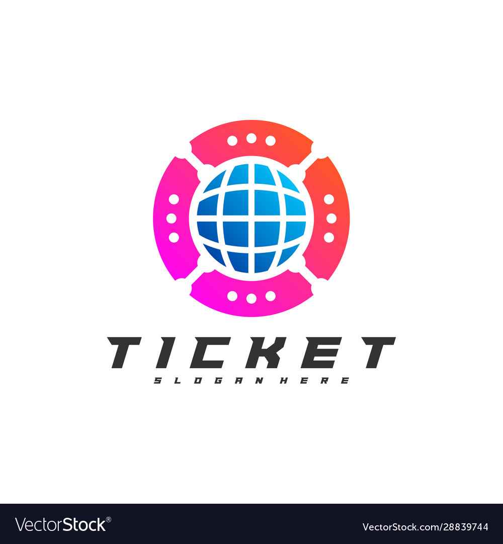 World ticket logo design concept template