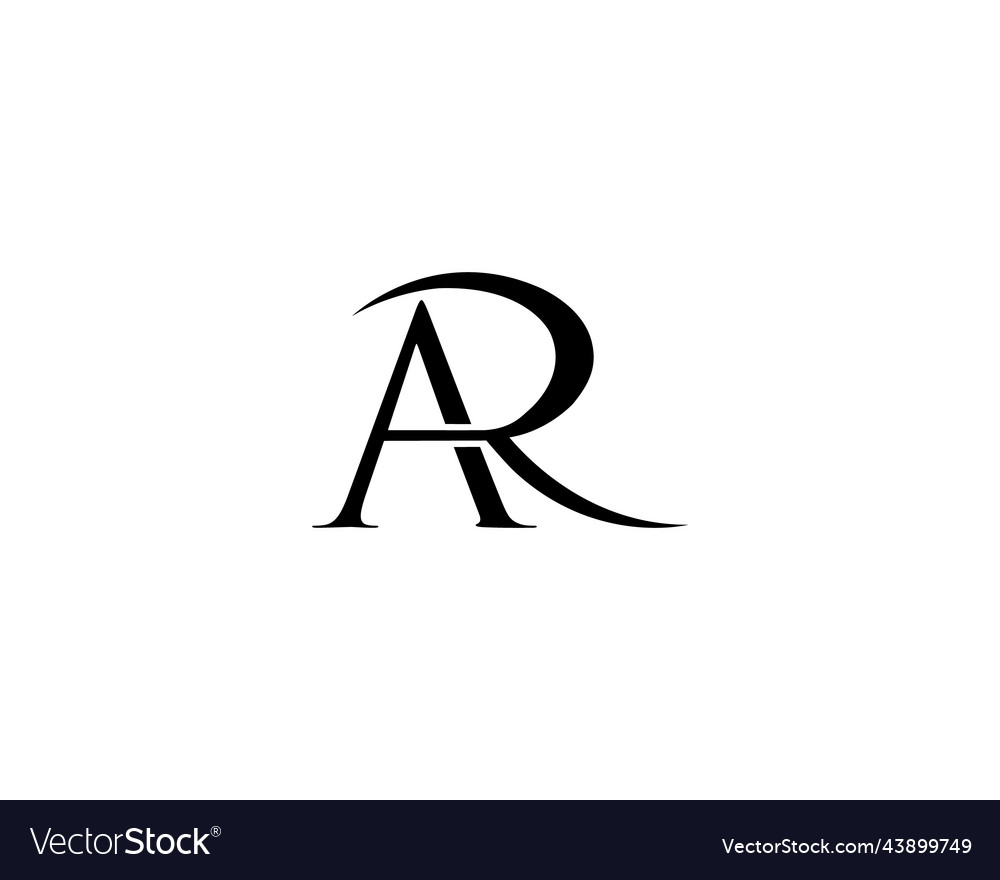 Abstract ar and ra letter creative logo Royalty Free Vector