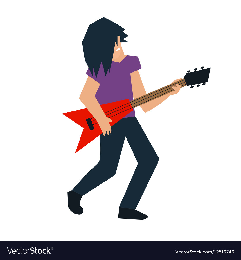 Cartoon Guitar Player - cartoon on net