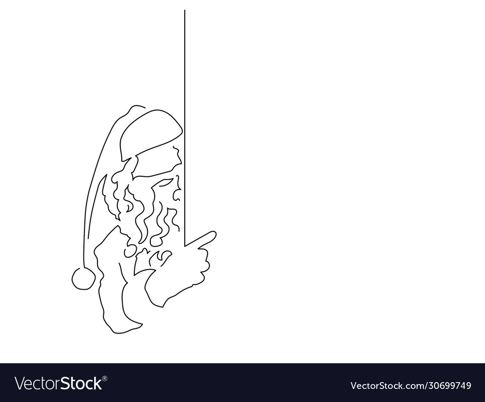 Christmas isolated line drawing