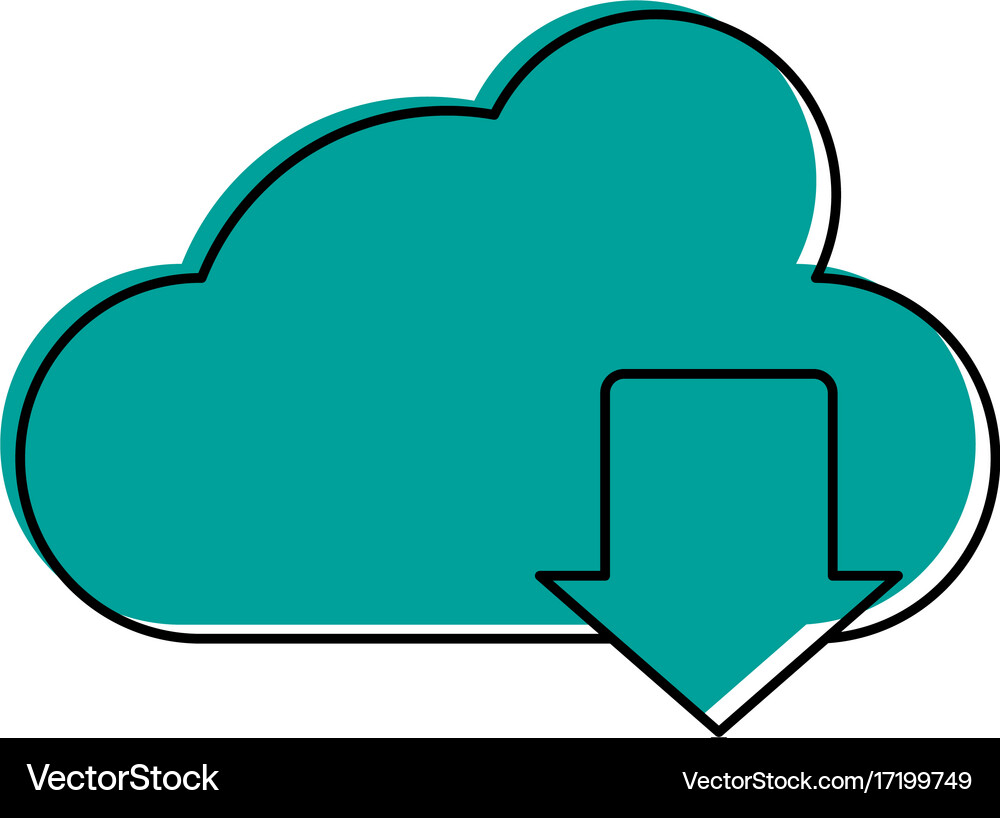 Cloud storage icon image Royalty Free Vector Image