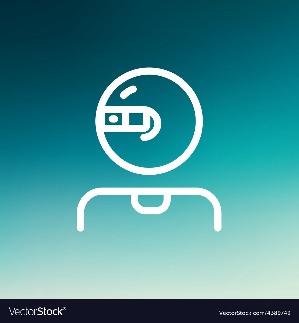 Computer web camera thin line icon