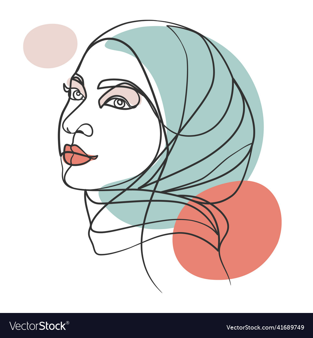 https://cdn5.vectorstock.com/i/1000x1000/97/49/continuous-line-drawing-poster-of-hijab-girl-vector-41689749.jpg