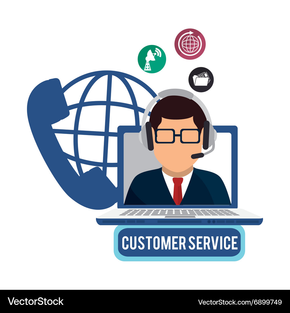 Customer service and technical support Royalty Free Vector