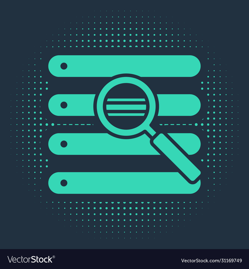 Green search in a browser window icon isolated