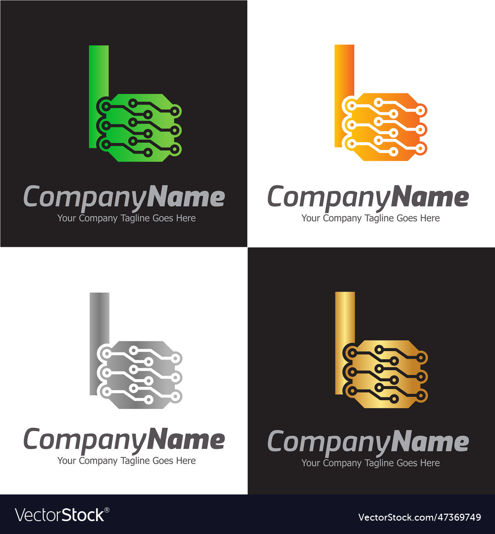 Programming code and technology logo template
