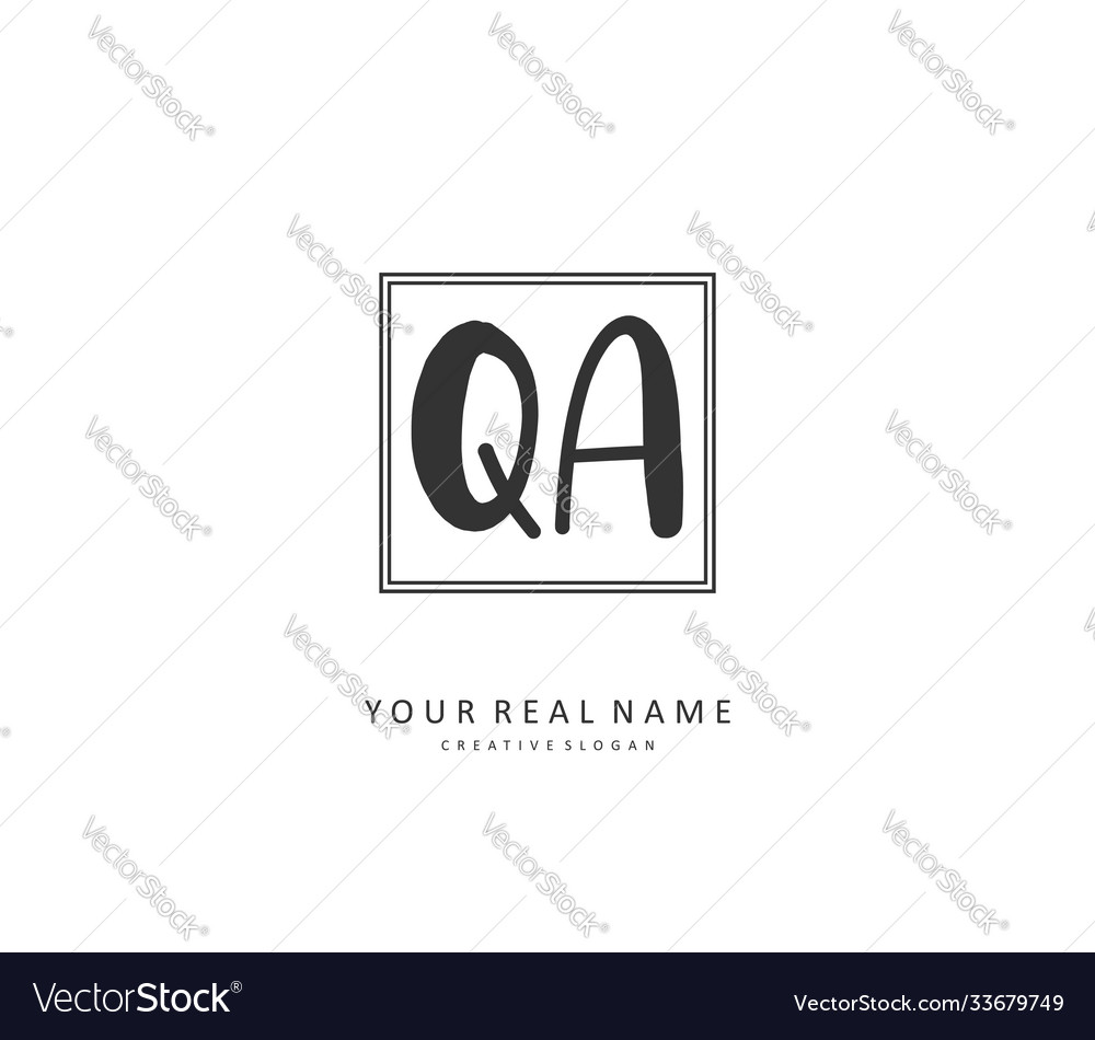Q a qa Anfangsbuchstaben Handschrift und Unterschrift Vector Image Q a qa Anfangsbuchstaben Handschrift und Unterschrift