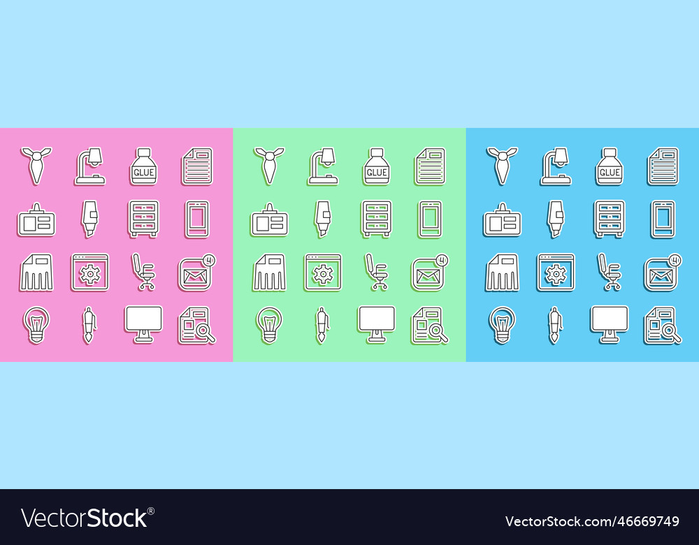 Set line document with graph chart envelope vector image Set line document with graph chart envelope
