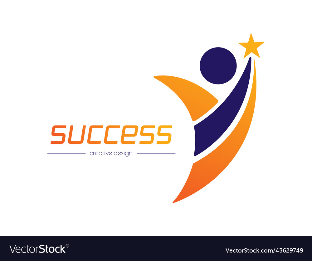 Success template of a logo sticker brand or label