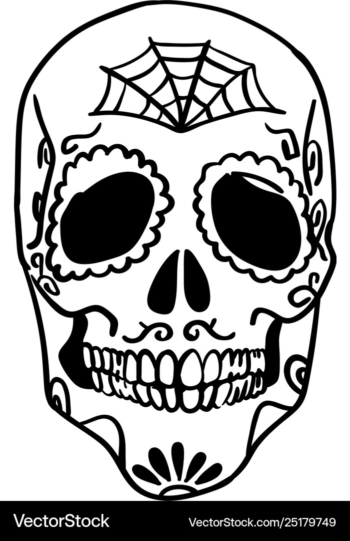 Sugar skull eps Royalty Free Vector Image - VectorStock