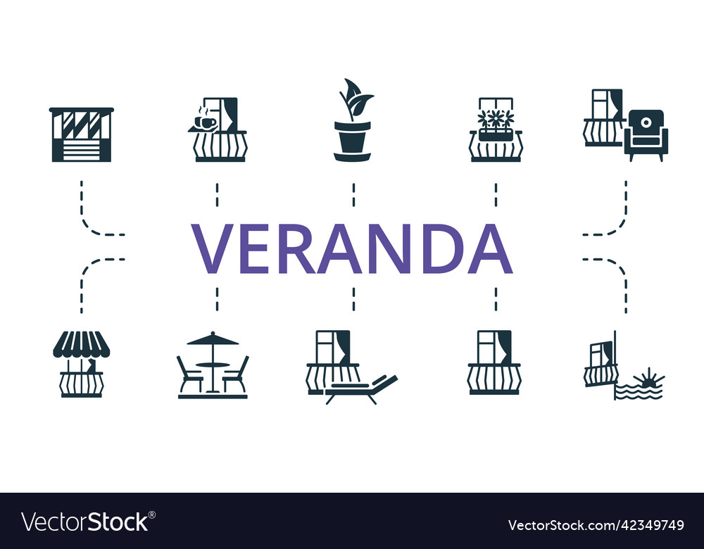 Veranda set icon editable icons theme