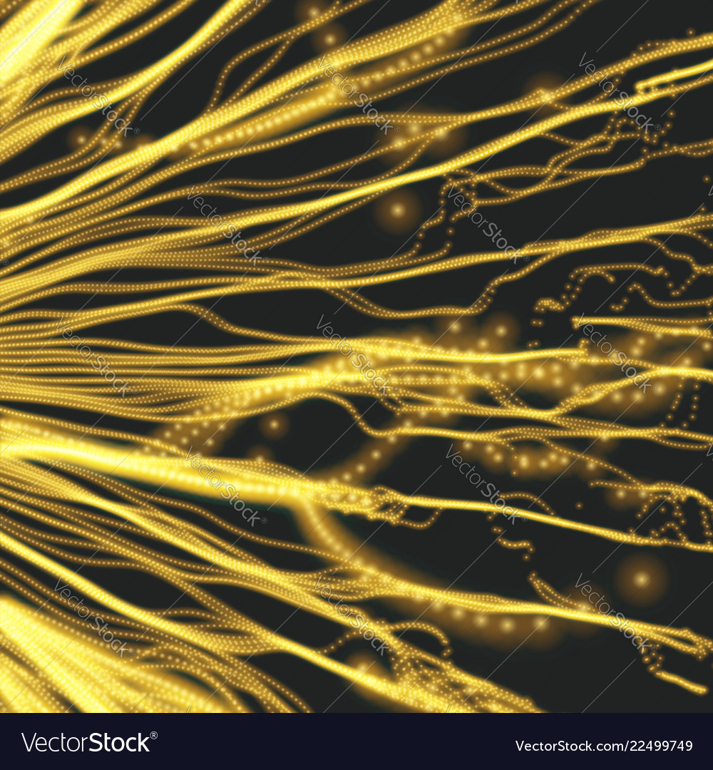Wave background with dots design particle vector image Wave background with dots design particle