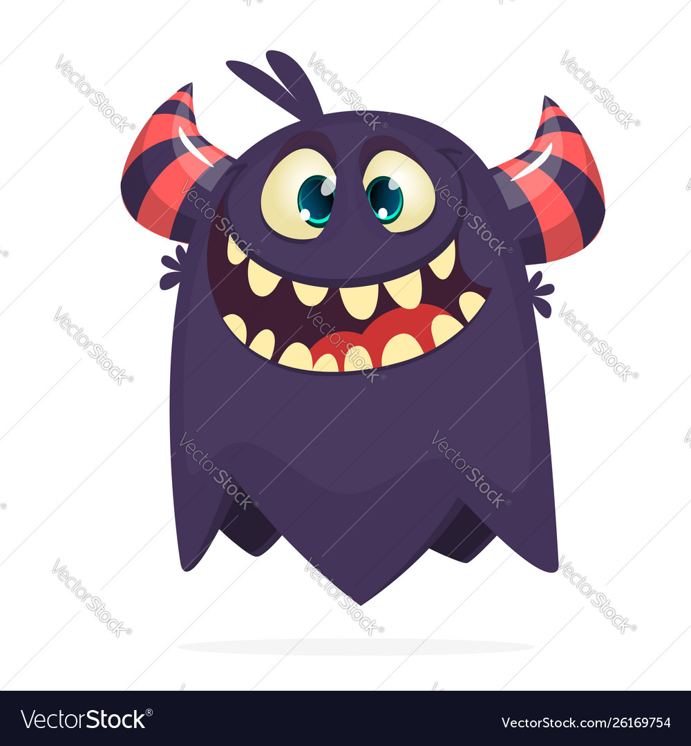 Angry cartoon monster