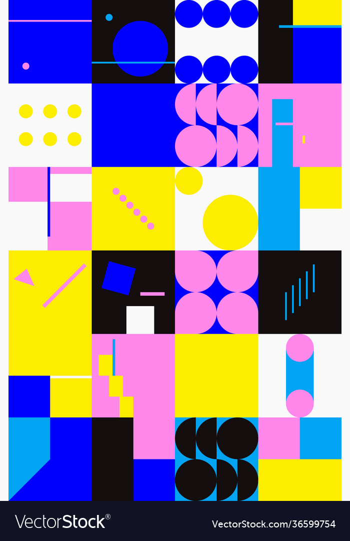 Deconstructed abstract pattern design vector image Deconstructed abstract pattern design