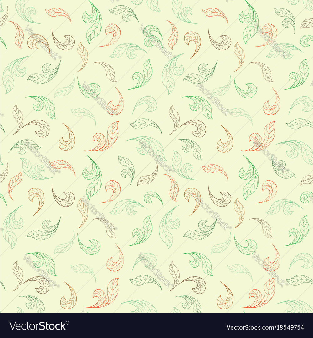 Floral seamless pattern leaf background flourish