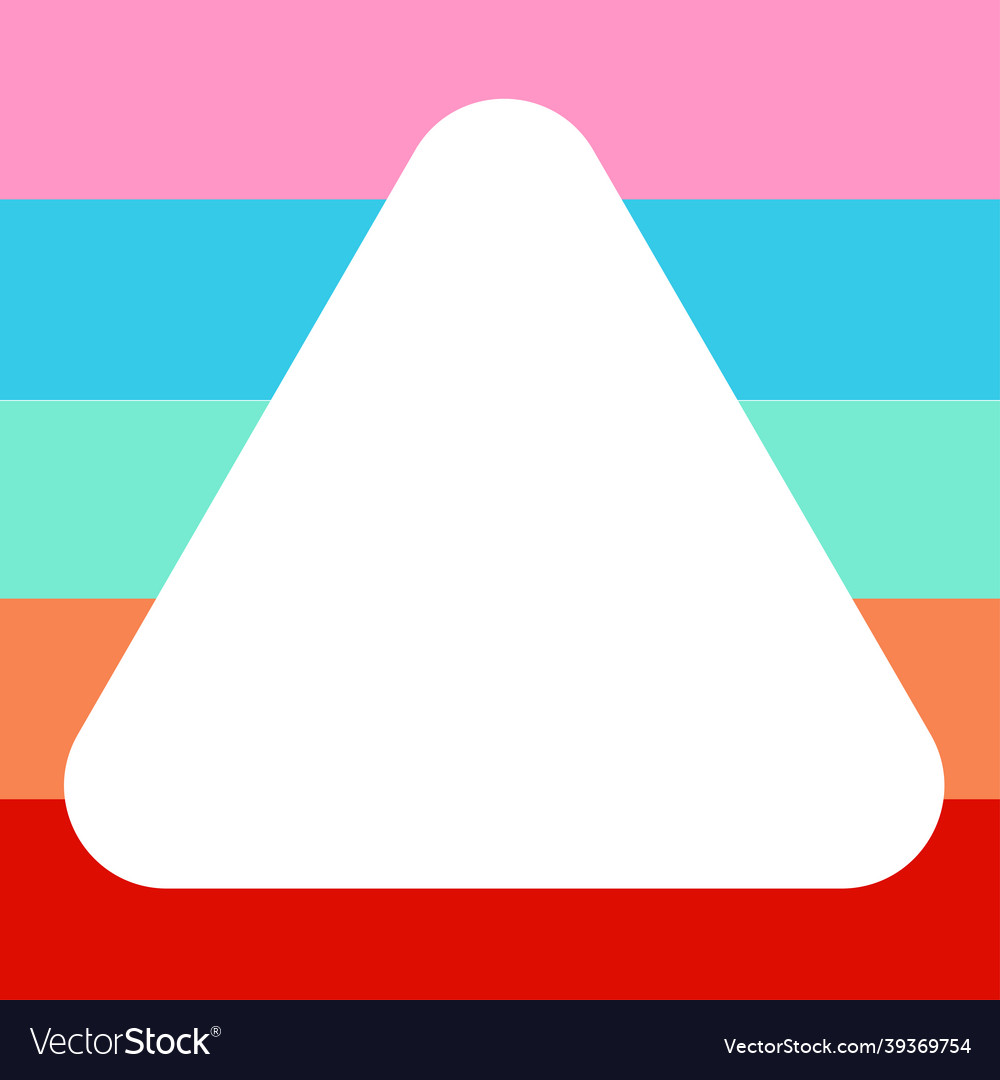 Frame - triangle on the rainbow background vector image Frame - triangle on the rainbow background