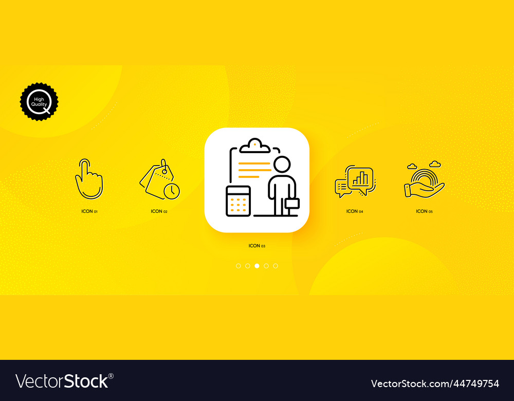 Hand click time management and graph chart