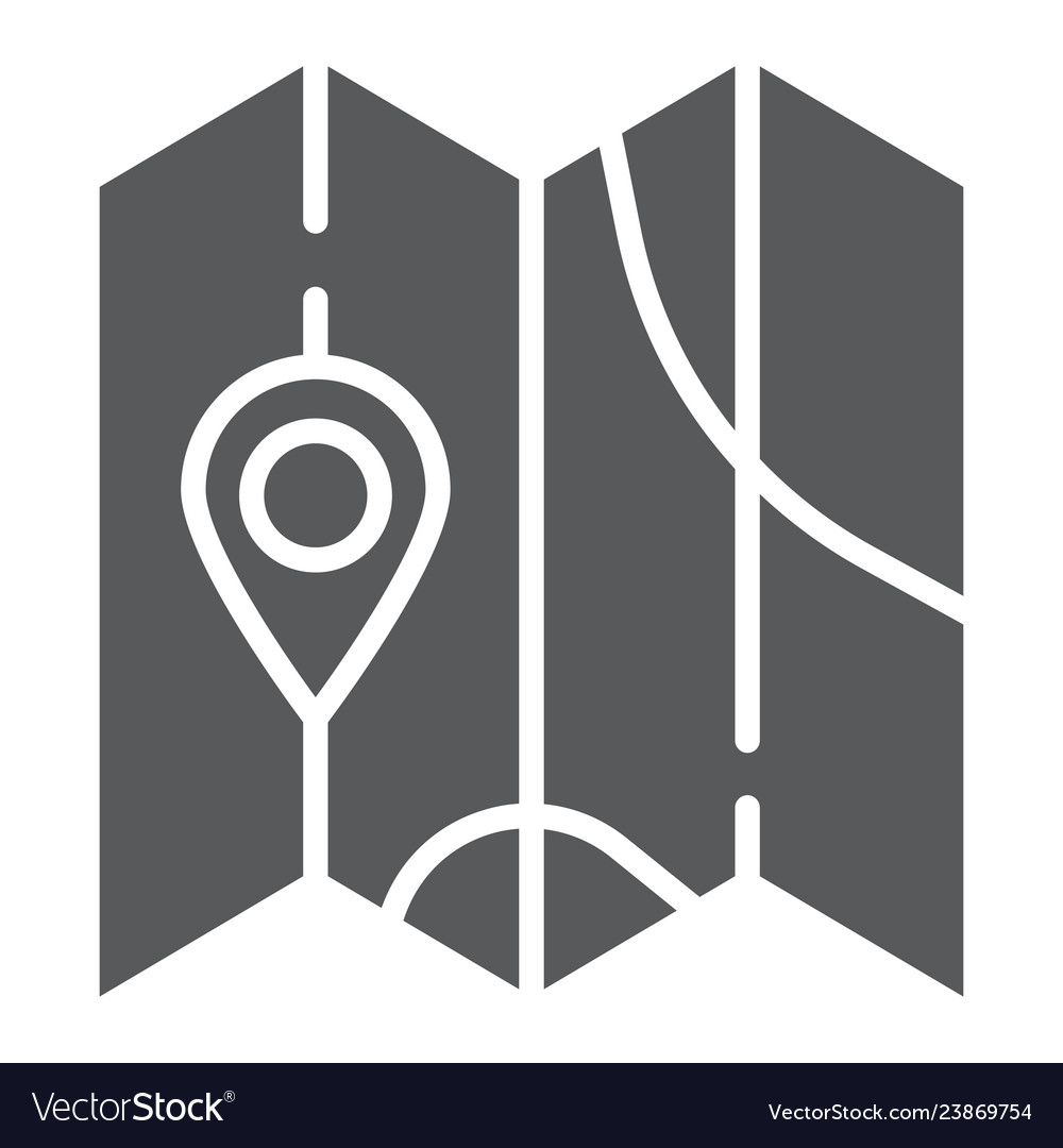 Map glyph icon direction and location navigation
