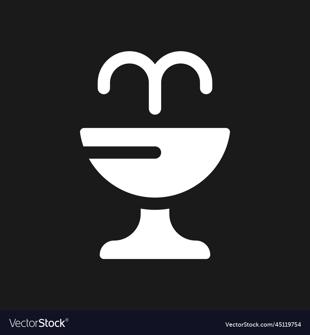 Public water fountain dark mode glyph ui icon