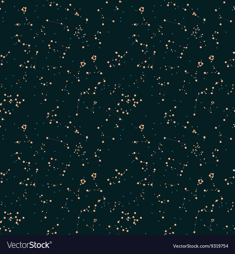 Seamless pattern zodiac sign of the beautiful
