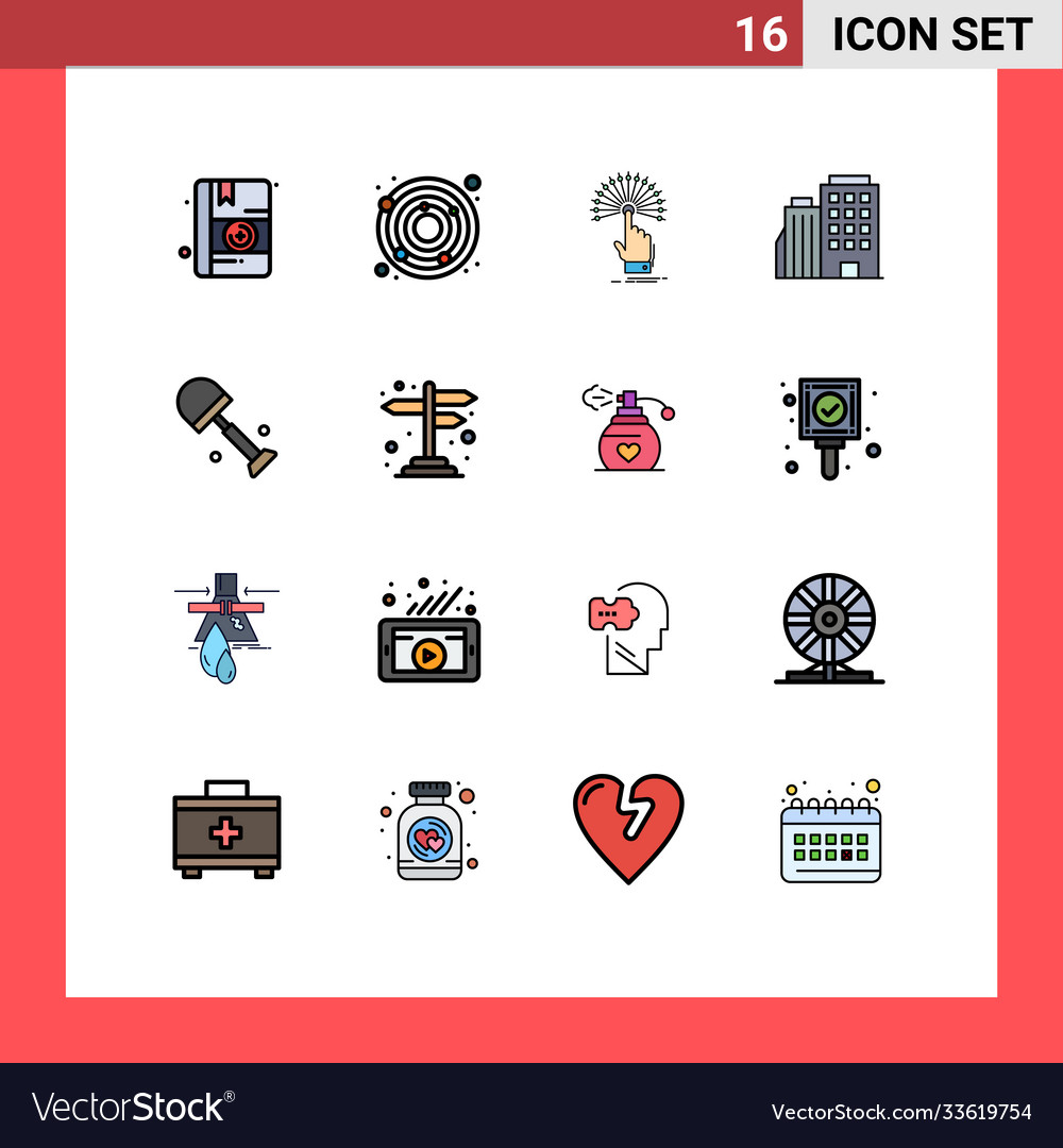 Set 16 modern ui icons symbols signs