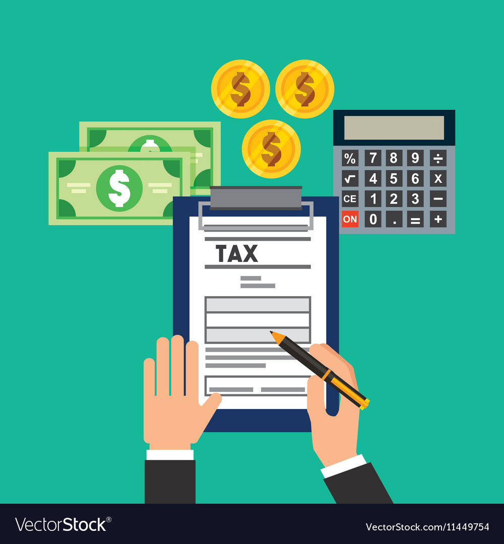 Tax time flat icons