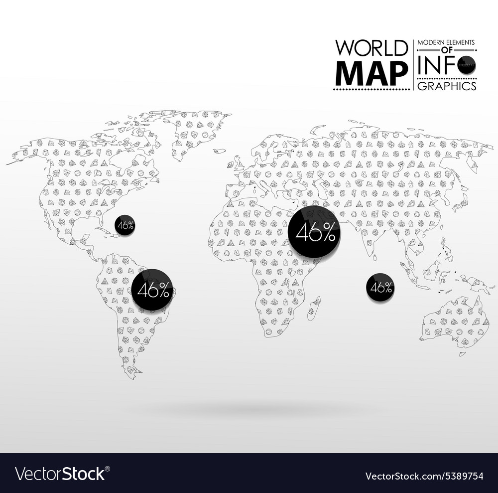 World map background in polygon