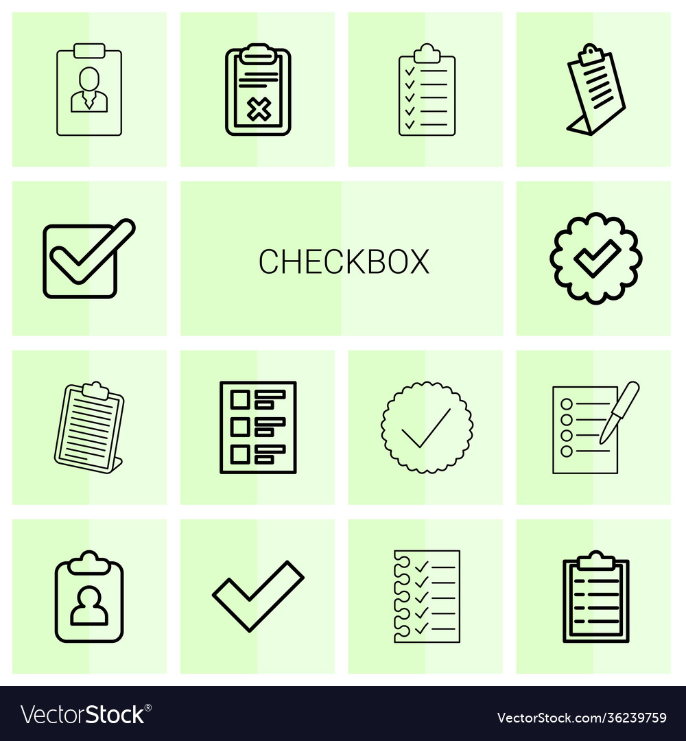 14 checkbox icons