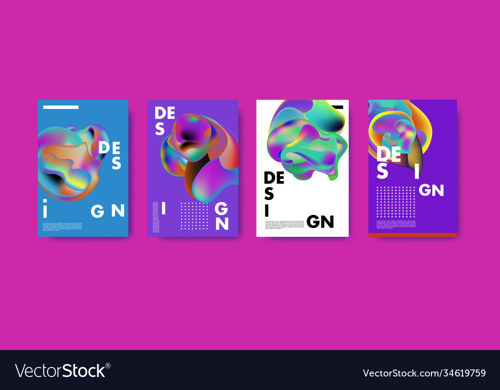 Abstract colorful liquid and fluid pattern Vector Image Abstract colorful liquid and fluid pattern