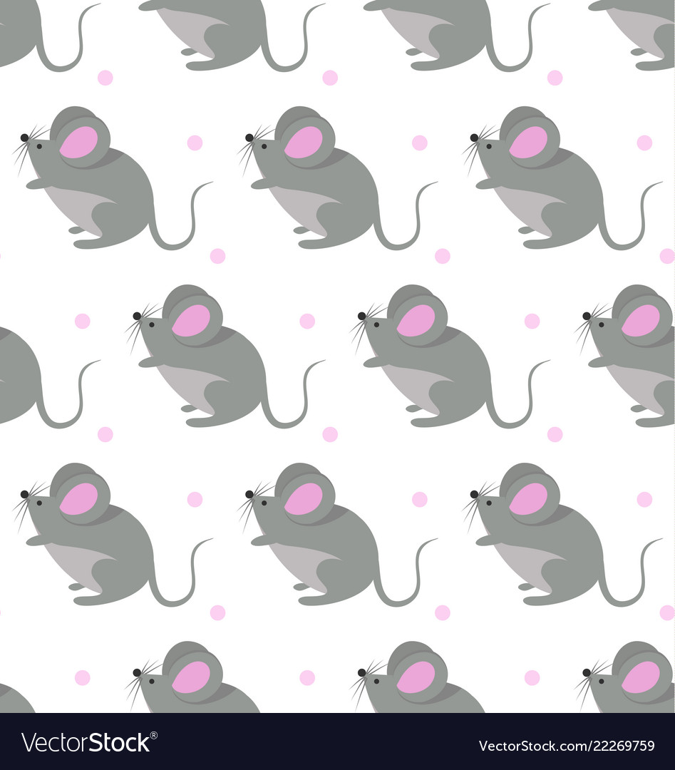 Cute pattern with mouse