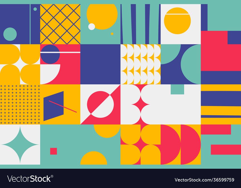 Deconstructed abstract pattern design vector image Deconstructed abstract pattern design