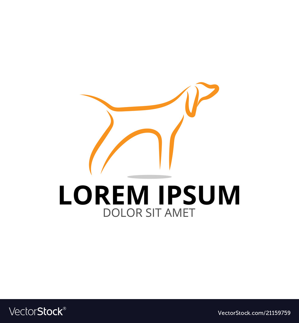 Dog Logo und Icon Design Konzeptvorlage