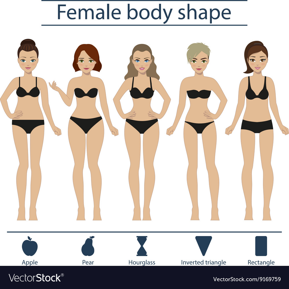Female Body Shape Set Royalty Free Vector Image